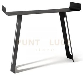 Consolle per ingresso moderna tibet nero in ferro 110x35x85hcm