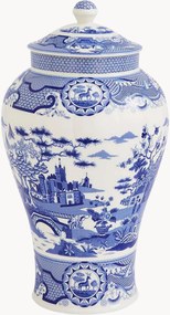 Vaso in porcellana Blue Italian Gothic Castle, alt. 36 cm