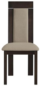 Lotto di 2 sedie  Faggio e tessuto - Colore: Noce e beige - BELINDA