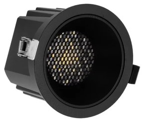 Faro da Incasso Nero 12W Foro Ø75mm CCT 15°-55° con driver Philips Colore Bianco Variabile CCT