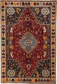 Shiraz Tappeto 260x180 Rosso (Iran) Annodato A Mano