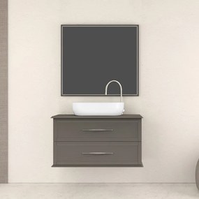 Specchio con illuminazione integrata Tiffany BADEN HAUS L 98 x H 90 x P 4 cm grigio
