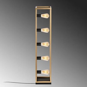 Lampada da terra KAFES 5xE27/40W/230V dorata