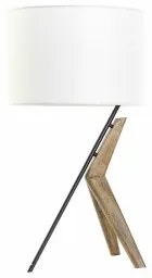 Lampada da tavolo DKD Home Decor Nero Metallo Marrone Bianco Rovere 220 V 50 W 35 x 35 x 54 cm