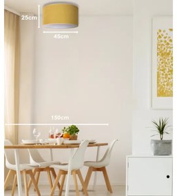 Duolla - Plafoniera BRISTOL 1xE27/15W/230V d. 45 cm giallo/bianco