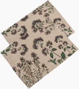 Set di 2 tovagliette in lino Thyme & Oregano