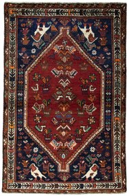 Shiraz Tappeto persiano 170 x 110 Rosso (Iran) Annodato A Mano