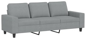 Set di divani 2 pz grigio chiaro in tessuto