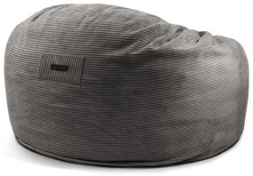 Puof a sacco nero con rivestimento in velluto a coste Om 135 – SLOWDOWN