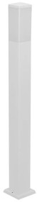 Paletto da Giardino 100cm Acciaio Inox BIANCO Squadrato IP54 Base E27 Colore Bianco