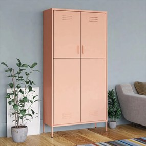 Armadio Rosa 90x50x180 Cm İn Acciaio /