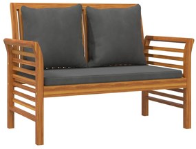 Set divani da giardino 5pz con cuscini in legno massello acacia