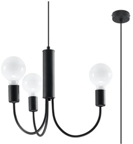 Apparecchio a sospensione nero ø 45 cm Karim - Sollux