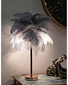 Lampada da tavolo grigia-oro (altezza 55 cm) Palm - Mauro Ferretti