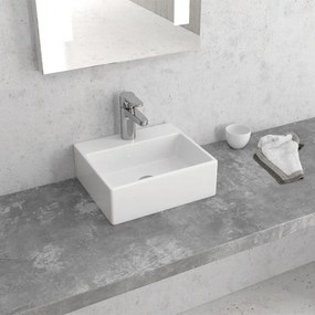 Lavabo D'Appoggio 33x29 Cm Karag Bianco Lucido