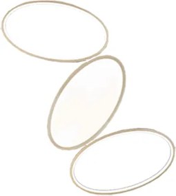 Plafoniera Led RICE in metallo e diffusore in acrilico Oro 63x40 cm