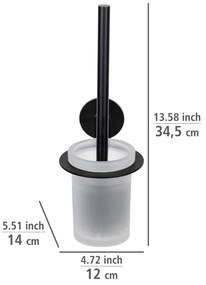 Scopino in vetro autoportante nero opaco Bivio - Wenko