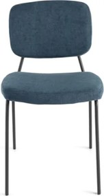 Sedia metallo seduta tessuto Blu - TULLIA 2 sedie