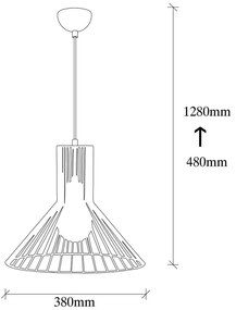 Lampadario nero con paralume in metallo ø 38 cm Fellini – Opviq lights