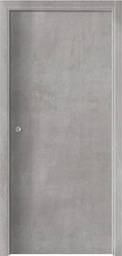 Porta interna scorrevole Shale in MDF laminato colore cemento grigio, L 80 x H 210 cm, apertura reversibile