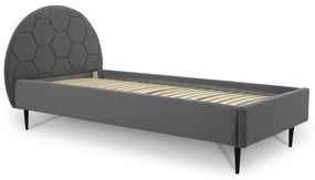Letto grigio per bambini con contenitore 90x200 cm Mercury - Scandic