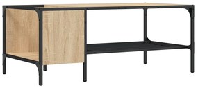 Tavolino salotto ripiano rovere sonoma 100x51x40cm multistrato