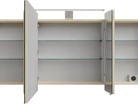 Specchio Contenitore Con Illuminazione Cassca PELIPAL legno caldo L 140 x H 67 x P 17 cm