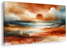 Quadro su tela – Sole al tramonto nel paesaggio