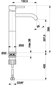 KFA Armatura 5822-612-00 - Rubinetto del lavandino NEDA 29,5 cm cromo lucido