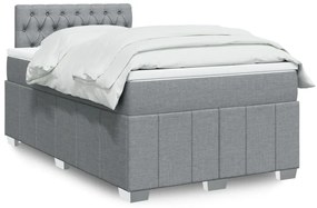 Giroletto A Molle Con Materasso Grigio Chiaro 120x200cm Tessuto /