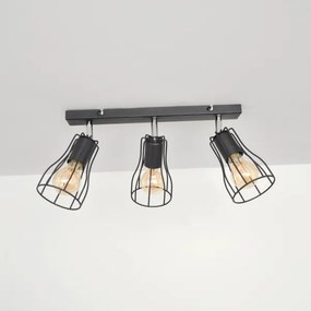 LED Faretto TUBE II 3xE27/15W/230V nero