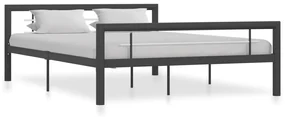 Giroletto Grigio E Bianco İn Metallo 140x200 Cm /