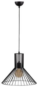 Lampadario nero con paralume in metallo ø 38 cm Fellini – Opviq lights