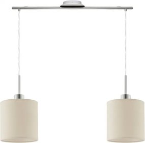 Eglo - Lampadario LED a sospensione con cavo TUNJA 2xE27/60W/230V colore crema