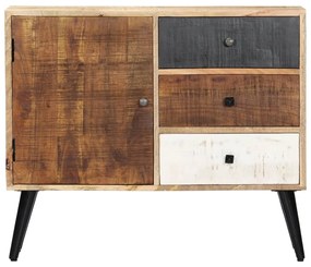 Credenza 88x30x73 cm in legno massello di mango