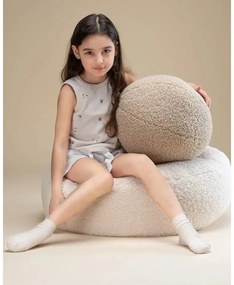 Cuscino per divano da bambini marrone chiaro con rivestimento in bouclé Ball – Wigiwama