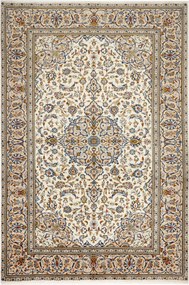 Kashan Tappeto 280x190 Beige (Iran) Annodato A Mano