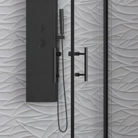 Box doccia nero 70x90 due battenti altezza 200h | KS2800AN - KAMALU