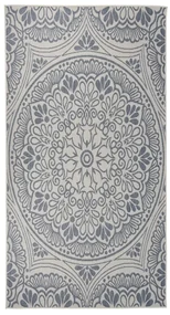 Tappeto Da Esterni A Tessitura Piatta 80x150 Cm Motivo Blu /