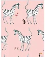KEK Amsterdam Carta da parati Zebra - Roze