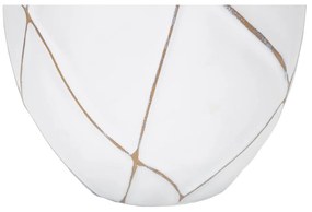 Lampada da tavolo con paralume in tessuto bianco e crema (altezza 60 cm) Lines - Mauro Ferretti