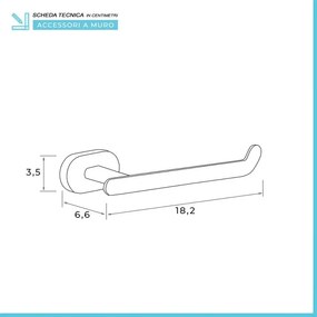 Portarotolo carta igienica singolo a muro Gedy serie Bernina in acciaio inox