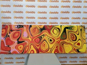Quadro su tela – Arte creativa in sfumature di rosso e giallo