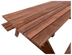 Set da pranzo da giardino in legno di pino per 6 persone Piknik - Rojaplast