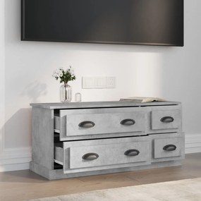 Mobile porta tv grigio cemento 100x35,5x45cm legno multistrato