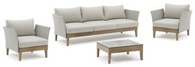 ZORA - salotto con struttura in alluminio effetto legno