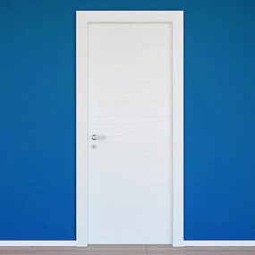 Porta interna a battente Milk in legno colore bianco, L 60 x H 210 cm, apertura reversibile