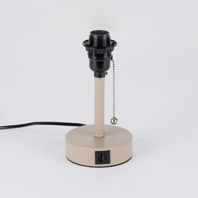 Brilagi - Lampada da tavolo con porta USB TABLON 1xE27/25W/230V beige