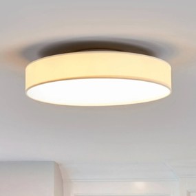 Plafoniera LED Saira di Lindby, Ø 40 cm, bianco, tessuto