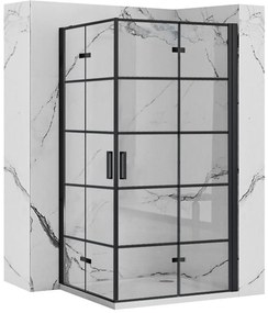 Cabina doccia Rea Molier Black Double 80x80
